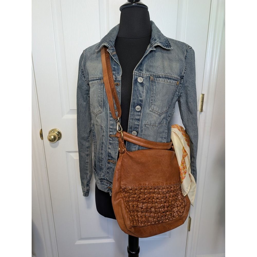 LOGG by H&M Denim Jacket Trucker Blue Mud Wash Button Front Womens Small Size 6